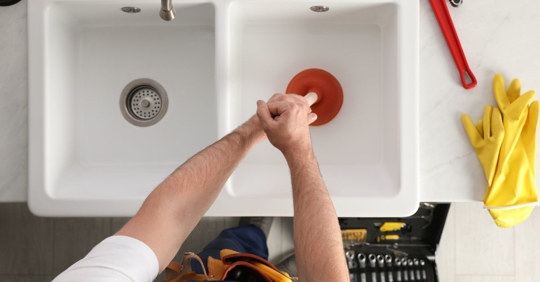 unclogging a drain